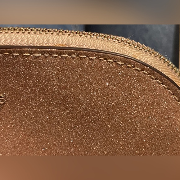 Kate Spade New York Rose Gold Tinsel Dome Sparkly Crossbody Bag *Minor Stains* - Picture 11 of 13